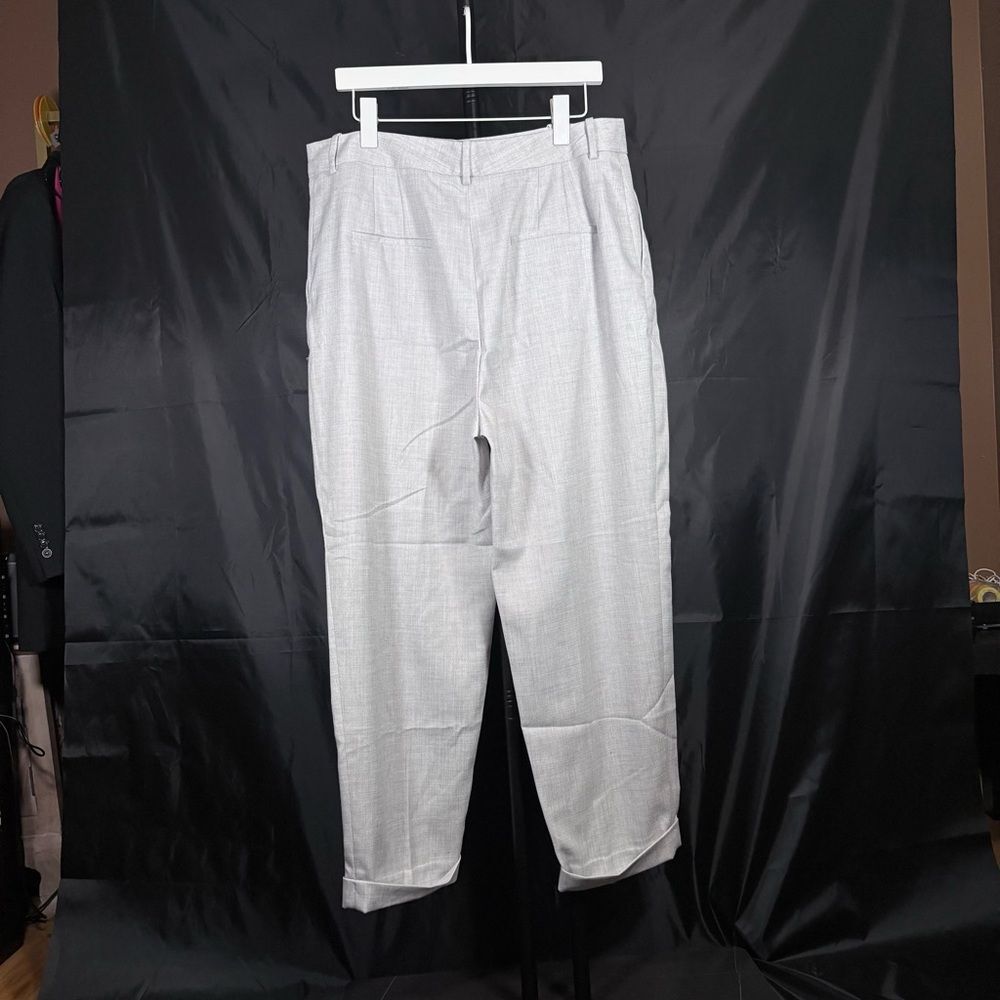 Zara Light Gray Ankle casual pants Sz XXL - Picture 9 of 14